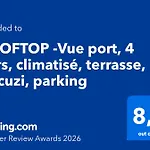 Rooftop -vue Port, 4 Pers, Climatise, Terrasse, Jaccuzi, Parking * Антиб