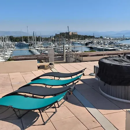 Rooftop -vue Port, 4 Pers, Climatise, Terrasse, Jaccuzi, Parking