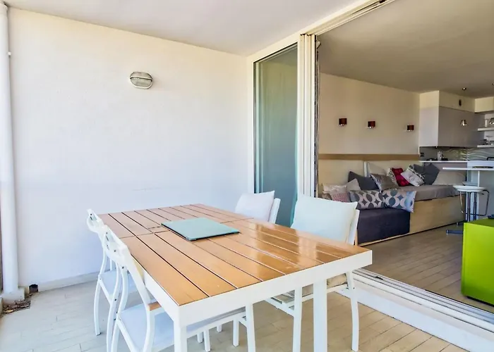 Rooftop -vue Port, 4 Pers, Climatise, Terrasse, Jaccuzi, Parking 公寓