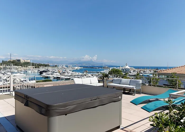 公寓 Rooftop -vue Port, 4 Pers, Climatise, Terrasse, Jaccuzi, Parking *